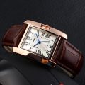 1085 Elegant Square Dial Rome Ladies Quartz Watch 30m Waterproof. 