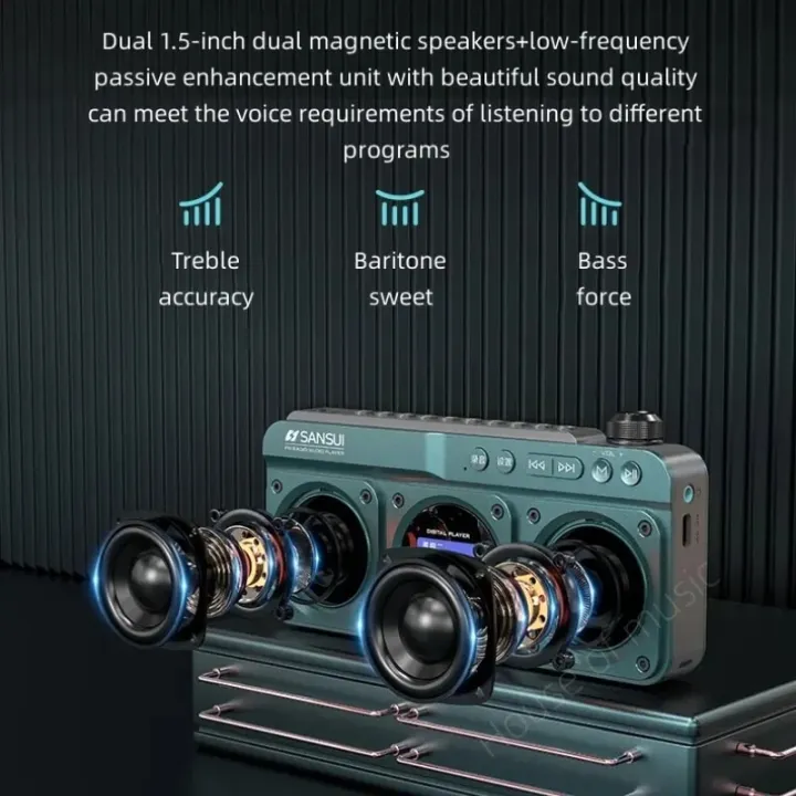 SANSUI%20F28%20Mini%20Elderly%20FM%20Radio%20Outdoor%20Wireless%20Bluetooth%20Speakers%20MP3%20Walkman%20Hi-fi%20Sound%20Quality%20LED%20Clock%20Lyrics%20Display%20TF%20-%20Image%204
