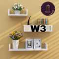 AndorMahal Floating Wallshelves (Set of 3)-Made of Melamine Laminated Board(Standard Size).
