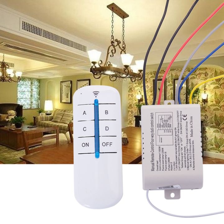 4%20Way%20Light%20Lamp%20Digital%20Wireless%20Remote%20Control%20Switch%20ON/OFF%20220V%20-%20Image%202