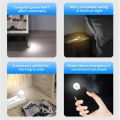 2Pcs Rechargeable Battery Powered  USB Night Light Mobile Power Charging Eye Protection Reading Indoor Plug-in LED Small Round Lights. 