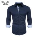 Men's 100% Cotton Business Casual Long Sleeved Shirt White Black Smart Male Social Fashion Class Shirt Plus Large Size 2022.
