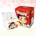 Kawaii Milk-box Glass Mug Cold extract Coffee Cup Square Half Pint Creamer Milk Cup Creative Cute Fruit Water Bottles. 
