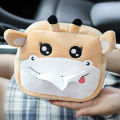 Car Tissue Case Adorable Cartoon Cute Pink Pig Plush Tissue Box.