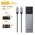 iDsonix M.2 NVMe SATA SSD Enclosure Dual Protocol Hard Drive Case USB3.2 10Gbps High Speed Type C External SSD Cover for Laptop. 