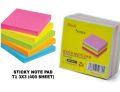 Sticky Notes 3x3 Post It Note Pad 5 Colors notepaper - 400 Sheets. 