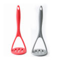 2x New Silicone Potato Pressure Mud Mashed Potato Pressed Masher for Sweet Fruit Family Hotel Restaurant Use Red & Gray. 