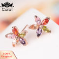 Women\'s Fashion Gorgeous Multicolor Zircon Flower Ear Studs Earrings Jewelry. 