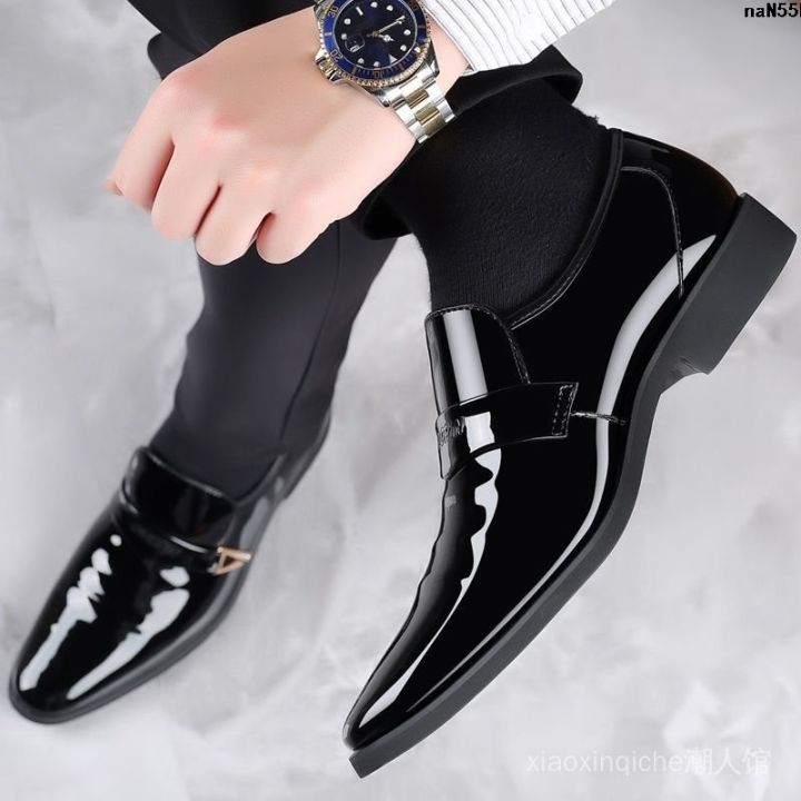 ! Spring and Summer Young Men ︵ Men's Leather Shoes New Korean Style Feet Shang Fashion Cover British Men's Shoes Pointed Toe Business Shoes Casual Shoes 〞