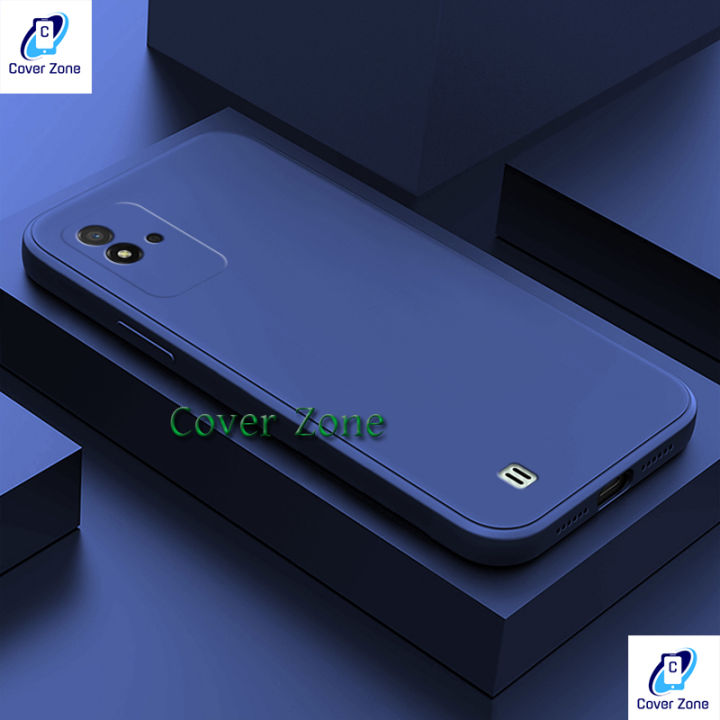 Realme Narzo 50I Liquid Silicone Shockproof Cover Soft Gel Rubber Phone Case - Durable and Reliable - Phone Back Cover (Back Case Cover For Smartphone)