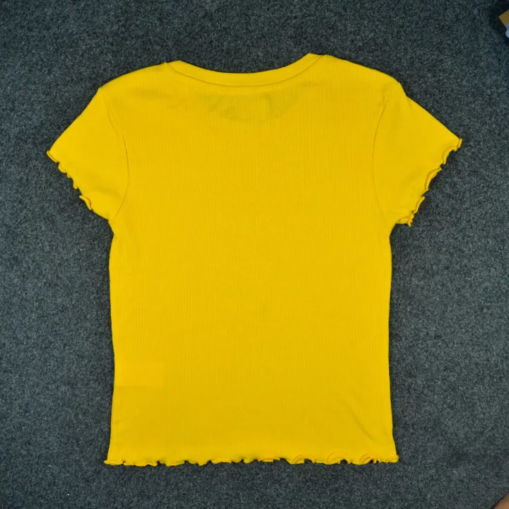 YES%20OR%20NO%20by%20MANOR%20Yellow%20Colored%20Girls%20Tops%20T-Shirt%20-%20Image%204