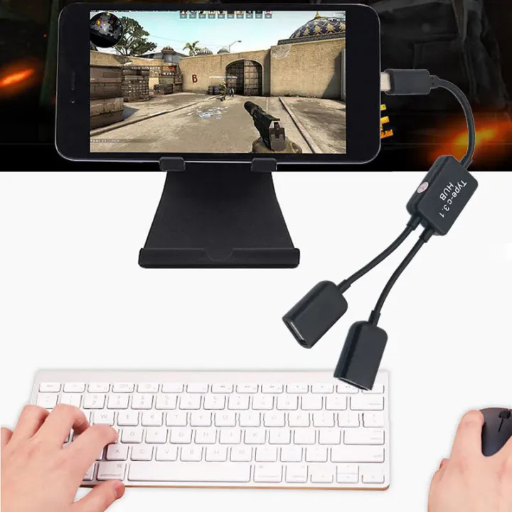 Micro%20USB/Type%20C%20to%202%20OTG%20Dual%20Port%20HUB%20Cable%20Y%20Splitter%20for%20tablet%20PC%20Android%20Adapter%20Converter%20Jessica%20-%20Image%202