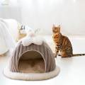 Dog Cat Bed Semi Enclosed Pet Cat Nest for under 6 Catties Pomeranian Kitten.