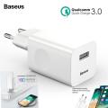 Baseus 24W Quick Charge 3.0 USB Charger Fast Charging QC 3.0 Travel Mobile Phone Charger For Samsung Huawei Vivo Oppo.
