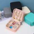 All Season Compact Travel Jewellery Box – Premium Velvet & PU Leather Organizer for Earrings, Necklaces and Rings. 