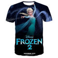 Disney Frozen Elsa Anna T Shirt Kids Streetwear Short Sleeve Children's Tshirts Boys Girls Tops Men Women Clothing T-shirt. 