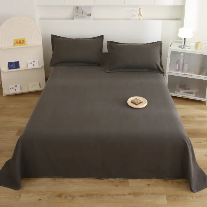 Summer%20washed%20cotton%20bed%20sheet%20single%20piece%20simple%20solid%20color%20small%20fresh%201.2%20meters%201.5%20student%20dormitory%20single%20double%20quilt%20-%20Image%208