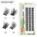 YOUNG LASH DIY Eyelashes Cluster Lashes Extensions C D Curl Premade Volume Fans Russian Eyelashes Makeup. 