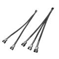 PWM PC Fan Splitter 1 to 2/3 4pin/3pin Sleeved Adapter Cable Extension Adapter.