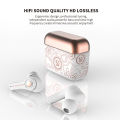 TS-100 Bluetooth 5.0 wireless bluetooth headset IOS open lid animation pop-up window noise reduction call HIFI sound Good effect and easy to use. 