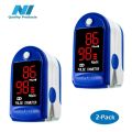Finger Pulse Oximeter Blood Oxygen Saturation SpO2 Heart Rate O2 Monitor CE - LED - Blue (2 Pack).