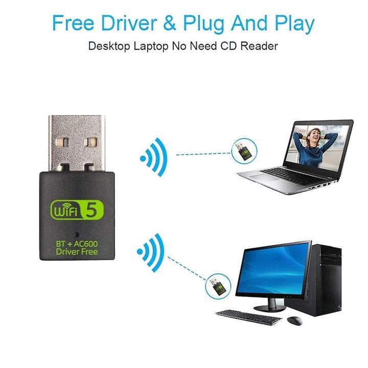 600Mbps%20Dual%20Band%20WiFi%20+%20Bluetooth%20Adapter%20For%20Windows%20PC/Laptop-%20(Driver%20Free%20Version,%20WiFi%20Hotspot%20Supported,%202.4GHz%20+%205GHz)%20-%20Image%202