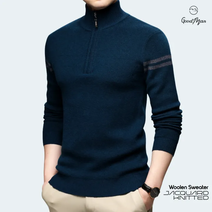 GoodMan%20Premium%20Quality%20Petrol%20Color%20Full%20Sleeve%20Zipper%20Sweater%20for%20Men.%20-%20Image%204