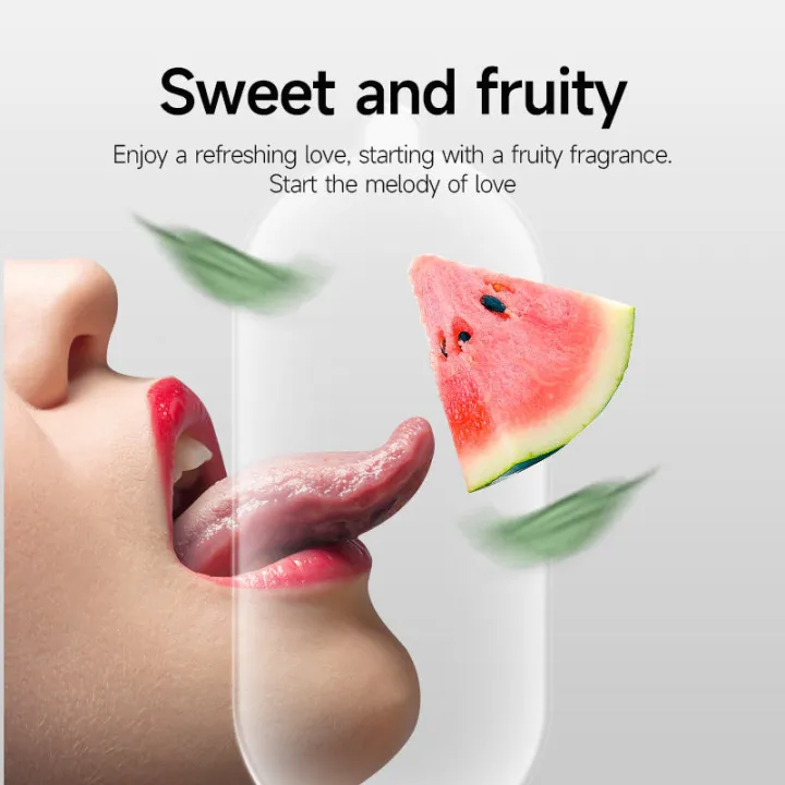 GJG%20Natural%20Rubber%20Latex%20Ultra-Thin%20Safety%20Watermelon%20Fruit%20Flavored%20Condoms%20-%203pc/Box%20-%20Image%205