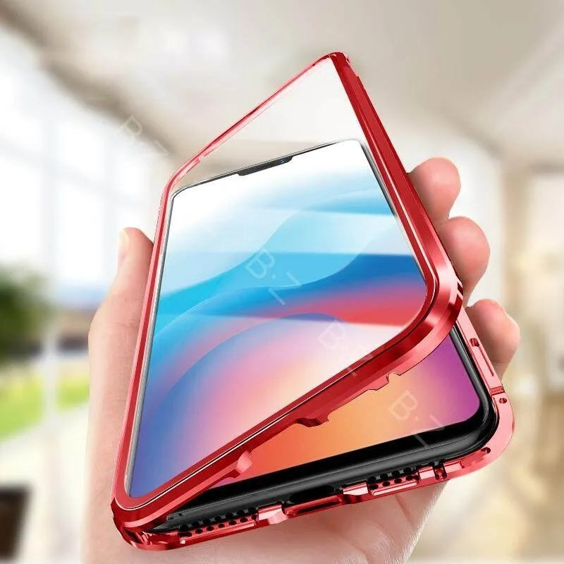 lthmy for Vivo Y11 Magnetic Case 360 Front Back double-sided 9H