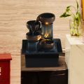 Tabletop Fountain Ornaments Home Gardening Decoration Rockery Water Fountain Crafts Gifts Desktop Decorations EU Plug. 