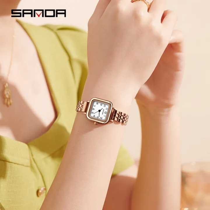 SANDA%20Women's%20Watch%20Luxury%20Square%20Pointer%20Quartz%20Watch%20WR%20Fashion%20Analog%20Stainless%20Steel%20Wrist%20Watch%20-%20Image%206