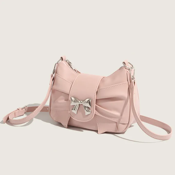 Fashionable%20Shoulder%20Bag%20Trendy%20Bow%20Buckle%20High%20Quality%20Crossbody%20Bag%20Sweet%20Design%20Handbag%20for%20Women'S%20Bag%20Girls'%20Accessory%20Daily%20Use%20Casual%20Outings%20Party%20Bag%20-%20Image%203