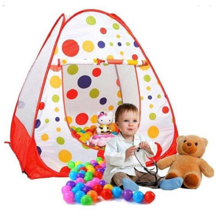 Tent Play House Toy With 50 Ball Set for Kids- Multicolor