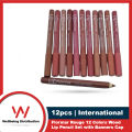 Flormar Rouge 12 Colors Wood Lip Pencil Set with Banners Cap 12pcs/ 6pcs.