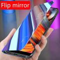 Biruiqu For VIVO V20 Soft Hard Shockproof Flip Stand Mirror Case Cover. 