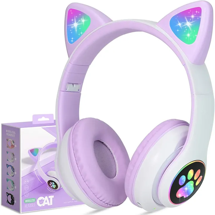 Wireless%20Headphones%20RGB%20Cute%20Cat%20Girls%20Kids%20Gift%20Headset%20with%20Microphone%20Stereo%20Music%20Gaming%20Headsets%20Control%20Lights%20Earphone%20-%20Image%203