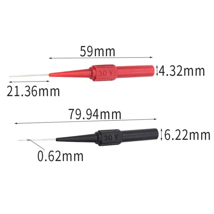 2pcs%20/Pair%20Coarse%20Probe%20Auto%20Repair%20Test%20Multimeter%20Pen,%20Color:%20Red%20+%20Black%20-%20Image%202