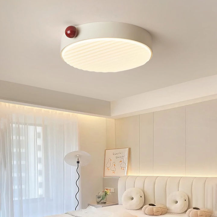 Full Spectrum Eye Protection Master Bedroom Lamp Simple Modern Children's Room Cream Wind Ceiling Lamp Nordic Study Zhongshan Lamps