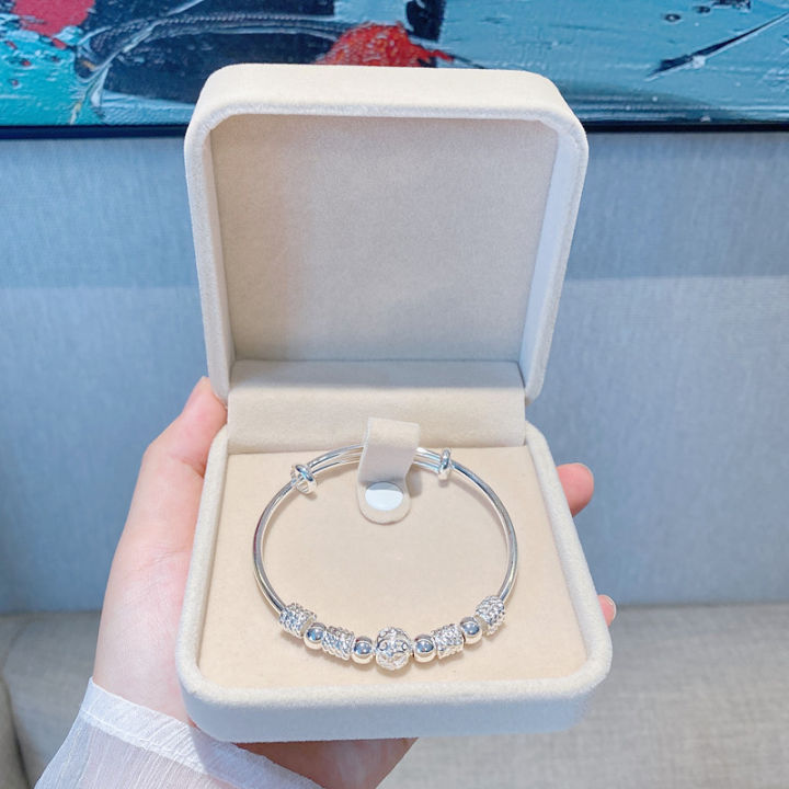 Kid%20Baby%20New%20Korean%20Fashion%20Silver%20Color%20Lucky%20Beads%20Bangles%20for%20Women%20Bracelets%20Luxury%20Designer%20Party%20Wedding%20Jewelry%20Gifts%20-%20Image%205