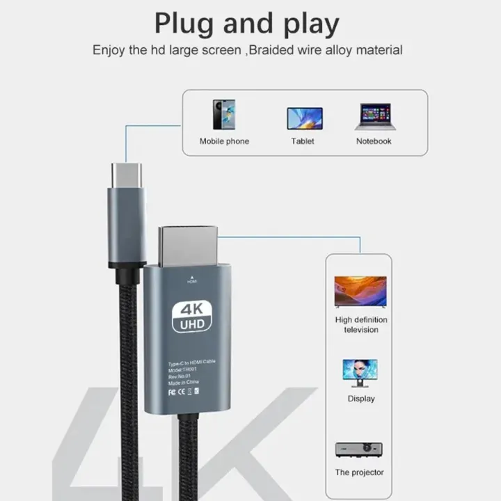 Mobile%20Phone%20Connection%20With%20Screen%20Projection%20Cable%20To%20TV%20Type-C%20To%20HD%20Same%20Screen%20Laptop%20Projector%204K%20High-definition%20Adapter%20-%20Image%202