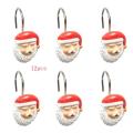 12 resin coral Marine shower curtain hooks.