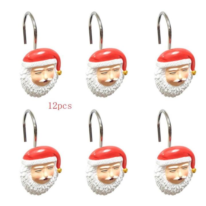 12 resin coral Marine shower curtain hooks