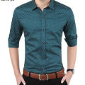 Green Ball Printed Formal Shirt for Men.