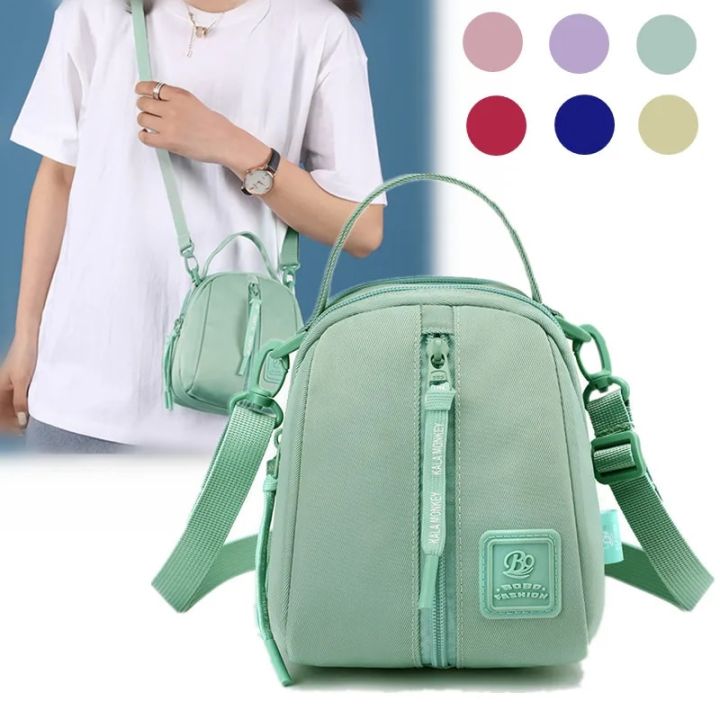 Fashion 2 Layers Women Mini Bag High Quality Durable Fabric Girls Small Shoulder Bag Prettry Style Female Mini Handbag Phone Bag