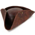 Captain Hat Pirate Hat Jack Sparrow Cosplay Vintage Faux Leather Button Masquerade Party Men Women Tricorn Hat Pirates Cap. 