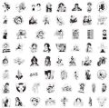 65Pcs/Sets One Piece Roronoa Zoro Luffy Black & White PVC Waterproof Stickers For Wall Guitar Luggage Laptop Note Book. 