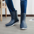 Casual Rain Boots Men's Rubber Shoes Middle Tube Non-Slip Waterproof Rain Boots Fishing Shoes Car WashPVCRubber Shoes Four Seasons Can Be Worn. 