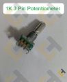 Single Gang Rotary 1K 3 Pin Linear Taper Pot Potentiometer Volume Controller Variable Resistor 1K Ohm. 