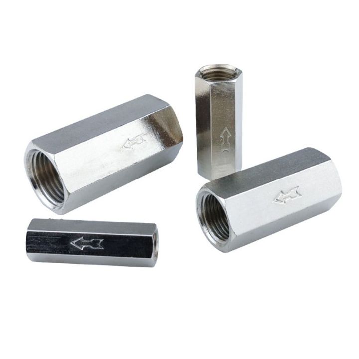 Durable Air Valve Pneumatic Check Valve Gas Check Value 1/8" 1/4" 3/8" 1/2" Control Valve Hexagonal Male Female Pipe Fitting Water Gas Oil