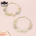 Carat Lady Circle Earrings Shiny Ladies Fashion Hollow Out Butterfly Hoop Earrings. 